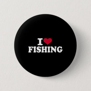 I Liebe Fischerei Button