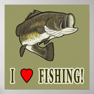 I Liebe-Fischerei: Forellenbarsch Poster