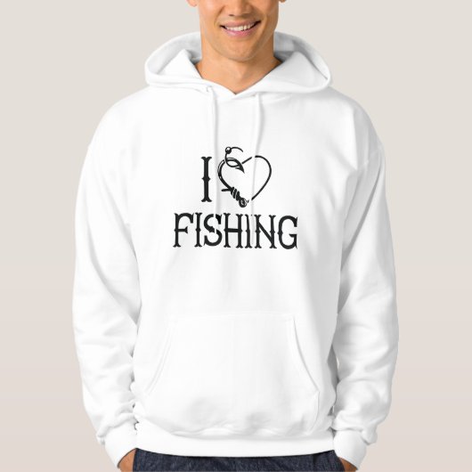 I Liebe Fischerei Hoodie (Vorderseite)