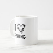I Liebe-Fischerei Kaffeetasse (Vorderseite Links)