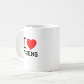 I Liebe Fischerei Kaffeetasse (Vorderseite Links)