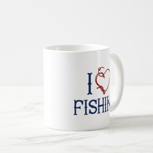 I Liebe Fischerei Kaffeetasse (VorderseiteRechts)