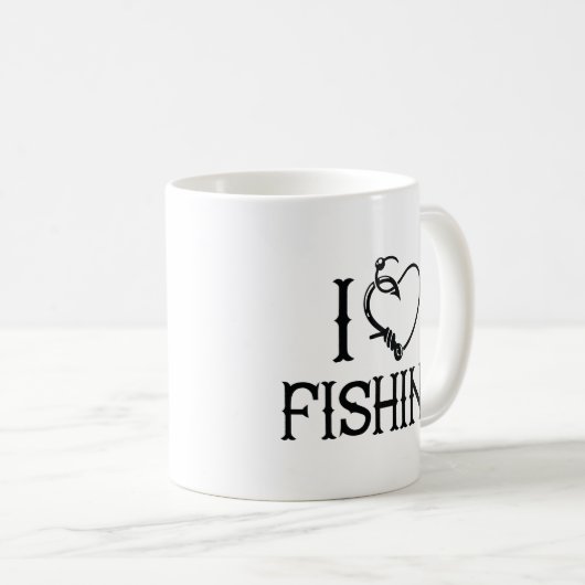 I Liebe Fischerei Kaffeetasse (VorderseiteRechts)