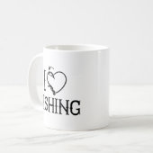 I Liebe Fischerei Kaffeetasse (Vorderseite Links)