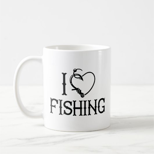 I Liebe Fischerei Kaffeetasse (Links)