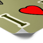 I Liebe Fischerei: Largemouth Bass Poster (Ecke)