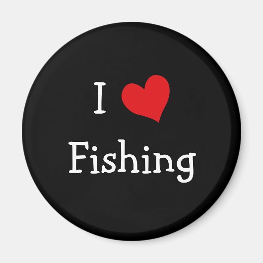 I Liebe Fischerei Magnet (Vorne)