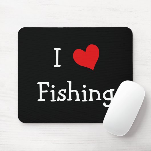 I Liebe Fischerei Mousepad (Mit Mouse)