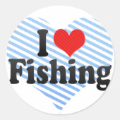 I Liebe Fischerei Runder Aufkleber (Vorderseite)