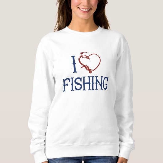 I Liebe Fischerei Sweatshirt (Vorderseite)