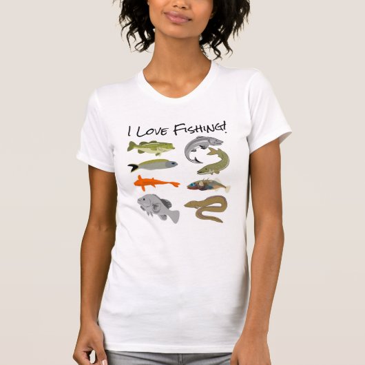 I Liebe Fischerei T-Shirt (Vorderseite)