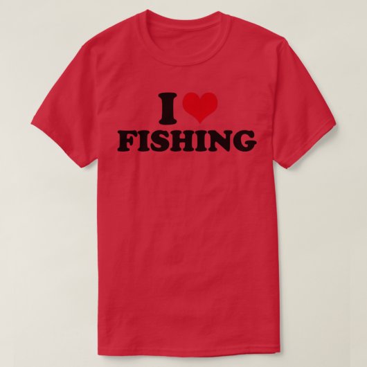 I Liebe Fischerei T-Shirt (Design vorne)