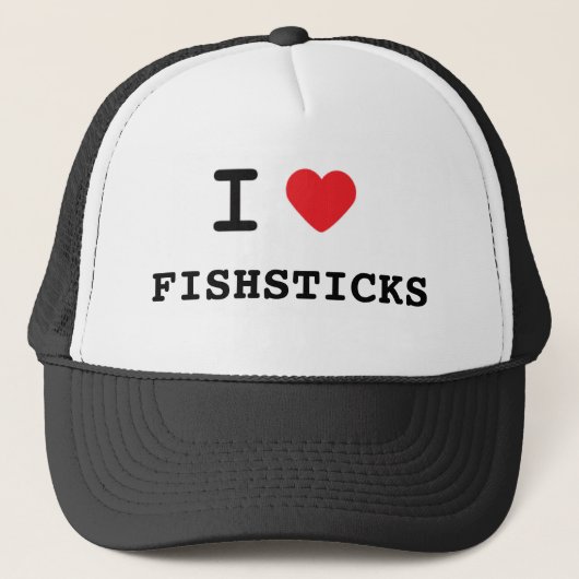 I LIEBE FISHSTICKS TRUCKERKAPPE (Vorderseite)