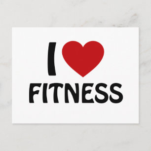I LIEBE FITNESS POSTKARTE