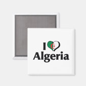 I Liebe - Flagge Algeriens Magnet (Vorderseite/Rückseite)