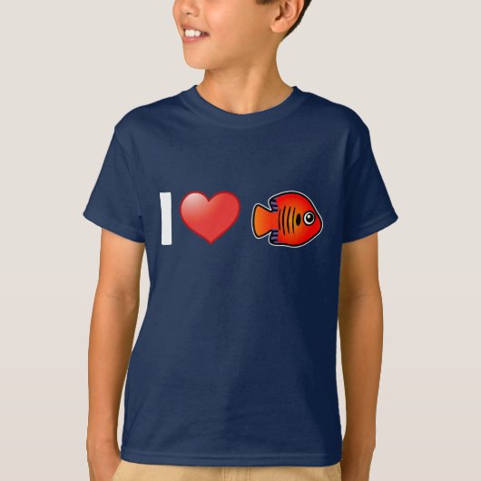 I Liebe Flame Angelfish T-Shirt (Vorderseite)