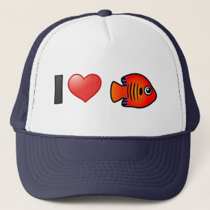 I Liebe Flame Angelfish Truckerkappe