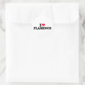 I Liebe Flamenco Runder Aufkleber (Tasche)