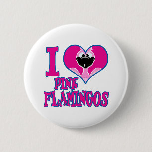 I Liebe Flamingos Button