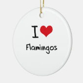 I Liebe-Flamingos Keramikornament (Links)
