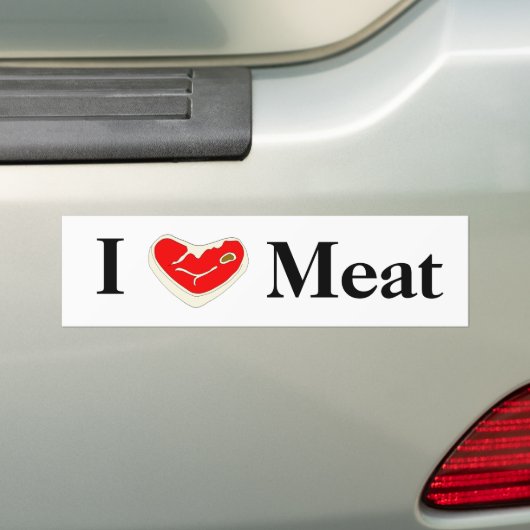 I Liebe-Fleisch-Autoaufkleber Autoaufkleber (Auf Auto)