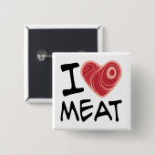 I Liebe-Fleisch Button (Vorne & Hinten)