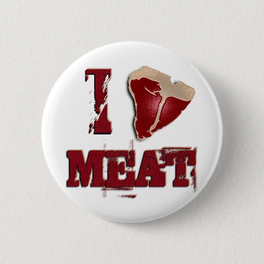 I Liebe-Fleisch Button (Vorderseite)