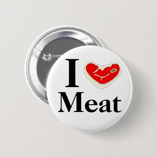 I Liebe-Fleisch-Knopf Button (Vorne & Hinten)