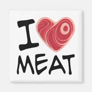 I Liebe-Fleisch Magnet