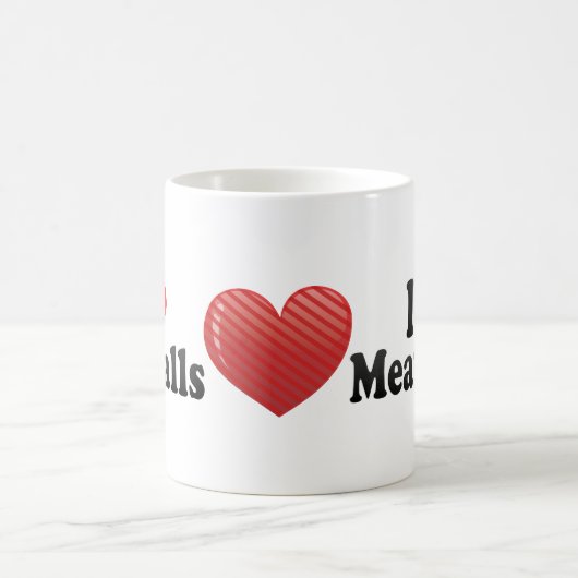 I Liebe-Fleischklöschen Kaffeetasse (Mittel)