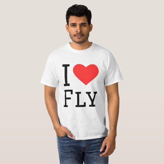 I Liebe Fliege T-Shirt (Vorne ganz)