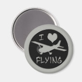 I Liebe Fliegen Magnet (Vorderseite/Rückseite)