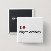 I Liebe Flight Bogenschießen Button (Vorne & Hinten)