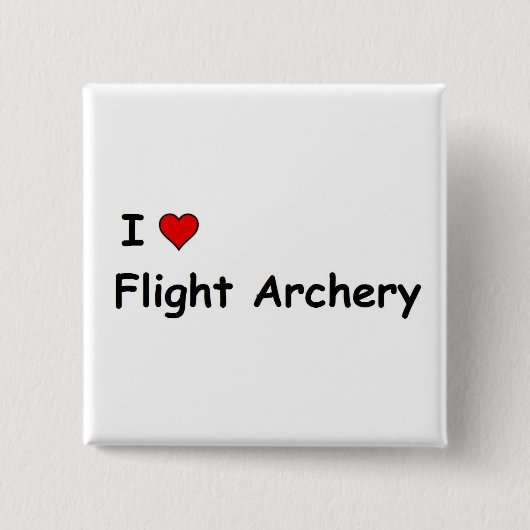 I Liebe Flight Bogenschießen Button (Vorderseite)