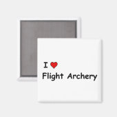 I Liebe Flight Bogenschießen Magnet (Vorderseite/Rückseite)