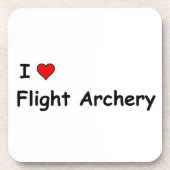 I Liebe Flight Bogenschießen Untersetzer (Vorderseite)