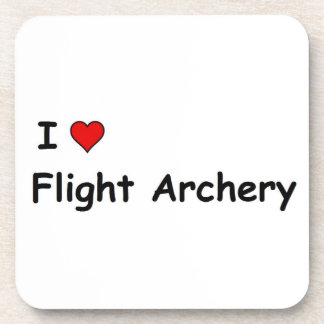 I Liebe Flight Bogenschießen Untersetzer