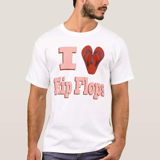 I Liebe Flip Flops T-Shirt (Vorderseite)
