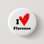 I Liebe Florence Button (Vorderseite)