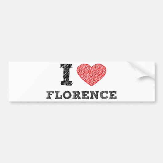 I Liebe Florenz Autoaufkleber (Vorne)