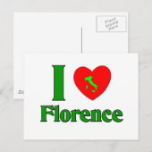 I Liebe Florenz Italien Postkarte (Vorne/Hinten)