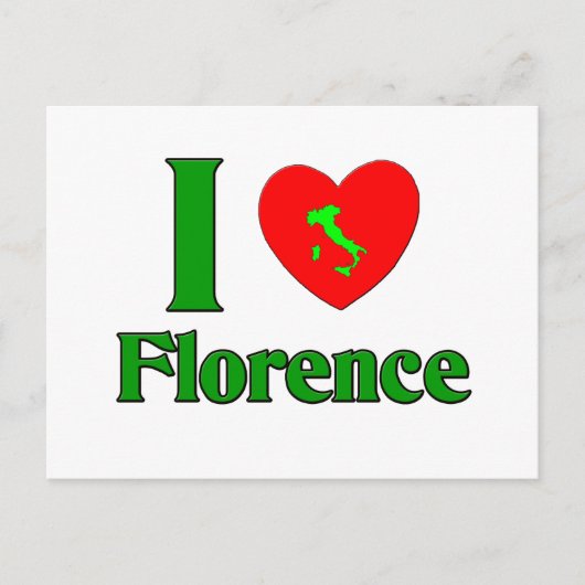 I Liebe Florenz Italien Postkarte (Vorderseite)