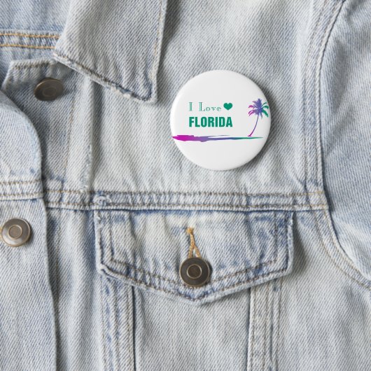 I Liebe Florida farbenfroh grün Button (Beispiel)