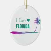 I Liebe Florida farbenfroh grün Keramik Ornament (Rechts)