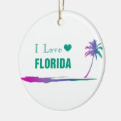 I Liebe Florida farbenfroh grün Keramik Ornament (Links)