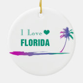 I Liebe Florida farbenfroh grün Keramik Ornament (Hinten)