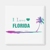 I Liebe Florida farbenfroh grün Magnet (Vorne)