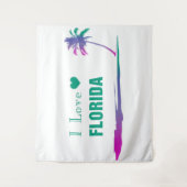 I Liebe Florida farbenfroh grün Wandteppich (Vorderseite)