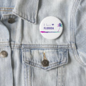 I Liebe Florida Farbige Lila Button (Beispiel)