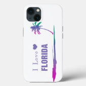 I Liebe Florida Farbige Lila Case-Mate iPhone Hülle (Rückseite)